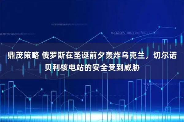 鼎茂策略 俄罗斯在圣诞前夕轰炸乌克兰，切尔诺贝利核电站的安全受到威胁