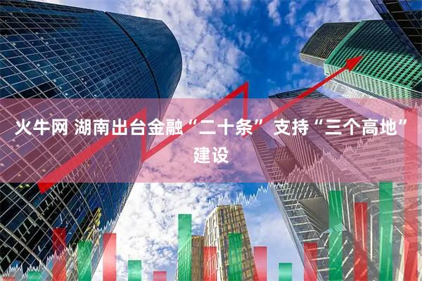 火牛网 湖南出台金融“二十条” 支持“三个高地”建设